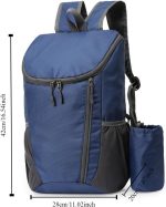 Portable Foldable Backpack Folding Mountaineering Bag, Ultralight Outdoor Cycling Rucksack, Travel Hiking Knapsack (Dark Blue) - Image 2