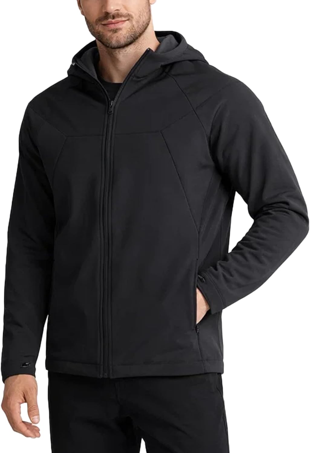 61bkXESw9vL._AC_SL1500_.jpg Mens Softshell Jacket - Faux Fur Lined Water Wind Resistant Performance Mens Fleece Jacket for Hiking Running Jogging - Image 1