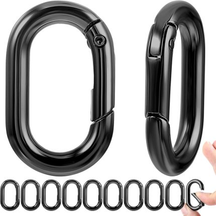 Small Carabiner,Black Carabiner,O-Ring Key Ring