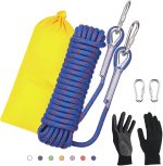 Static Climbing Rope - Heavy Duty Climbing Rope for Rock Climbing, Tree Climbing Gear,  Rope, and Camping Rope - 10m (32ft), 20m (64ft), 30m (96ft)