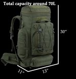 Large Internal Frame Backpack   Pack for Camping Backpacking Hunting Bushcraft Adventure - Image 2