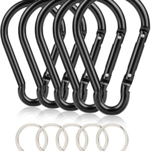 Carabiner Caribeaner Clip,Extra Large 4" Aluminum Carabeaner Keychain Hook,Spring Snap Key Chain Clip