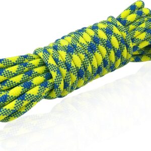 10.5mm(2/5in) Dynamic Rope,24KN(5231 lb)  Nylon Kernmantle,3 Sizes Multipurpose Rope for Outdoor Mountaineering Rock Climbing Rescue