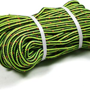 16 Strand  Climbing Rope, UV Resistant and Weather Resistant Double Braided Boat rope1 / 2 "by 150 'Black with Green…