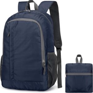 Ultra Lightweight-Packable-Hiking-Backpack Foldable Travel Camping Daypack Casual Outdoor Water-resistant 25L Backpacks (Dark Blue)